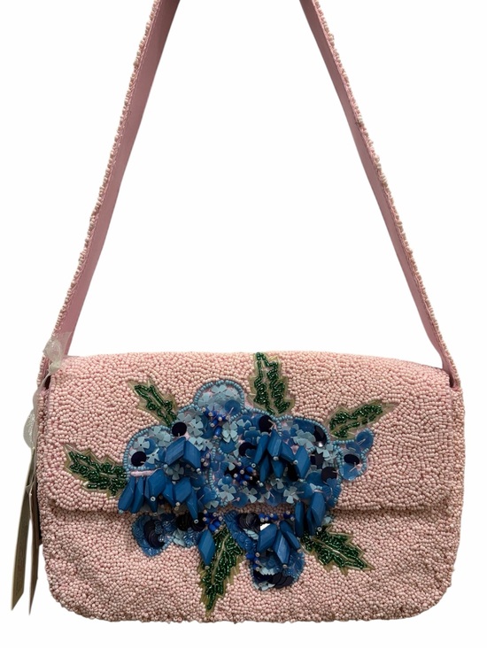 From India To You Handbags - NWT: *Viral* Pink Hydrangea Beaded Bag 🌸From India to You🌸